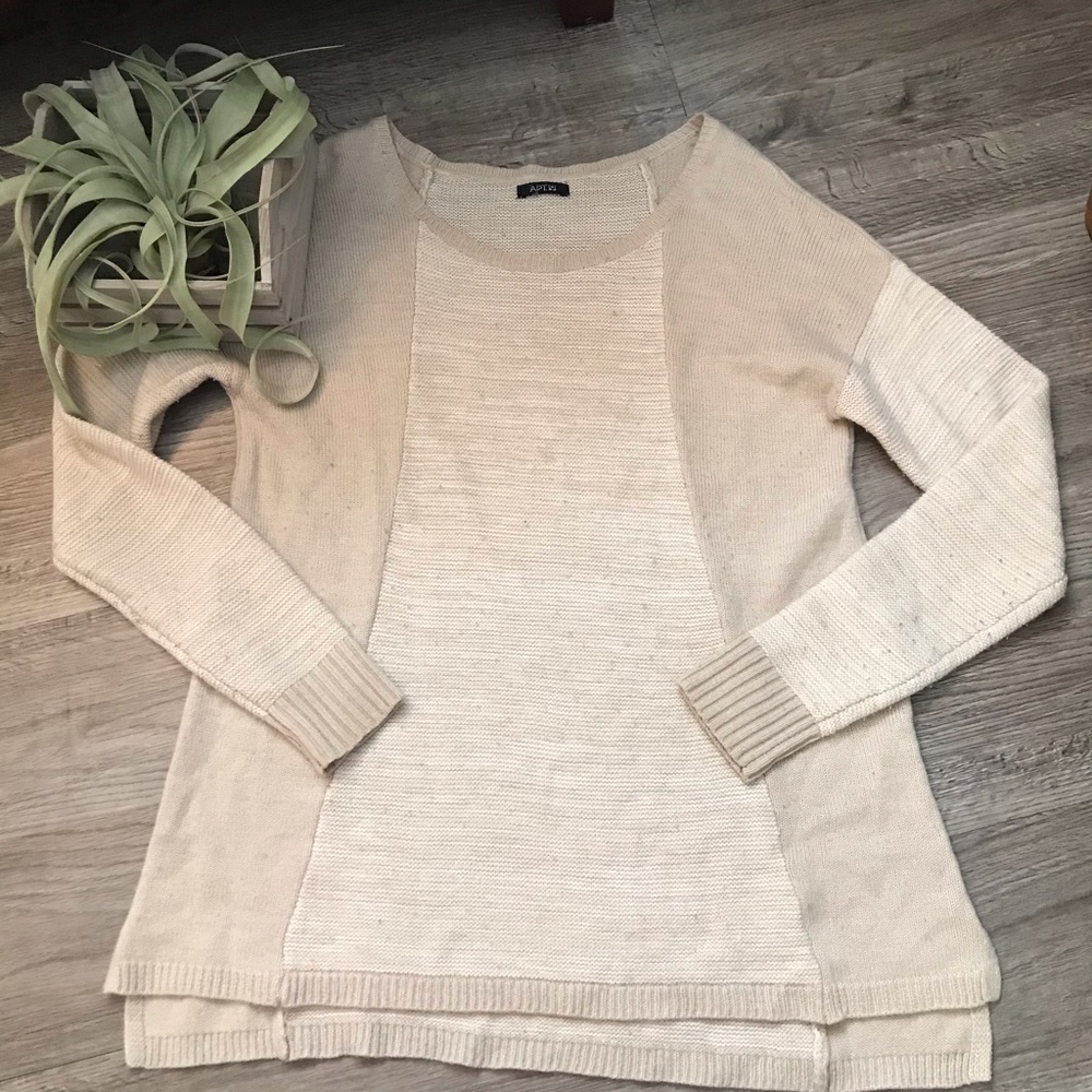 Apt 9 Cream Oversized Sweter